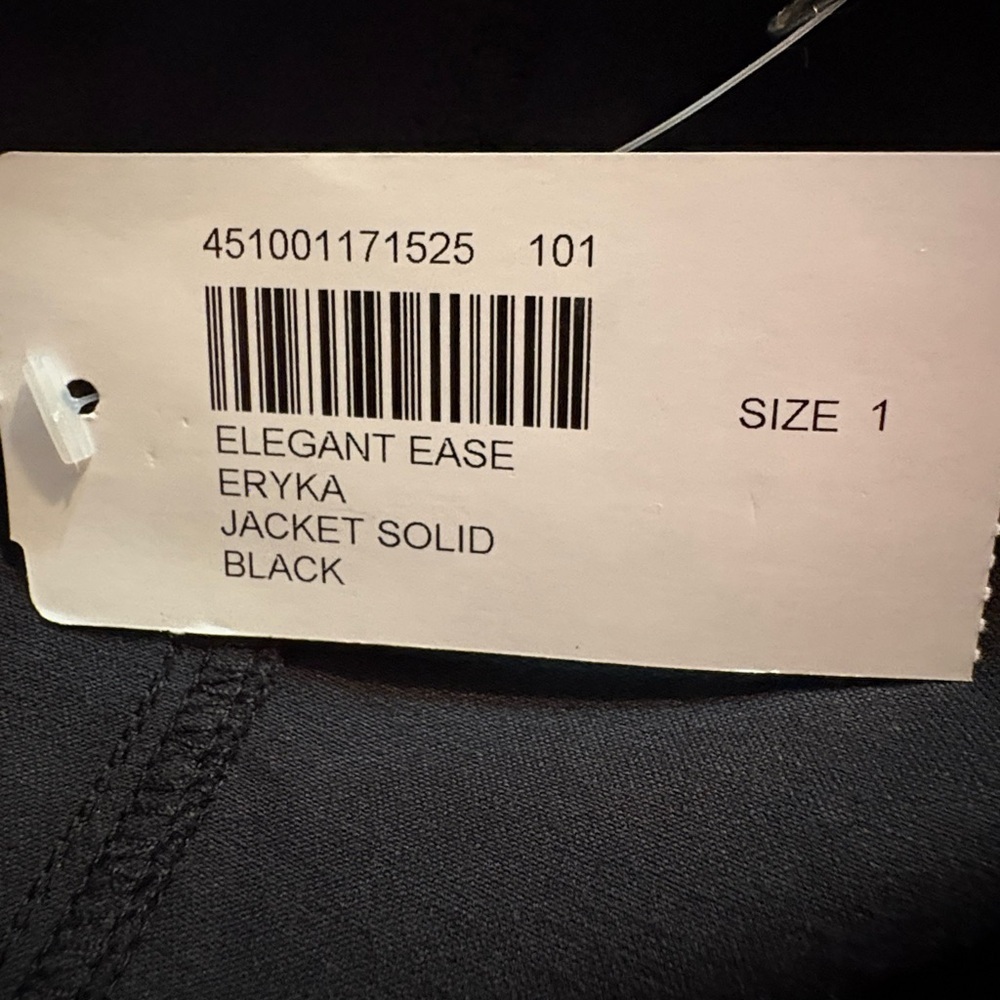 Chico's Black Utility Jacket with Tailored Fit and Notched Lapel size 1 (8/10) - Picture 7 of 7
